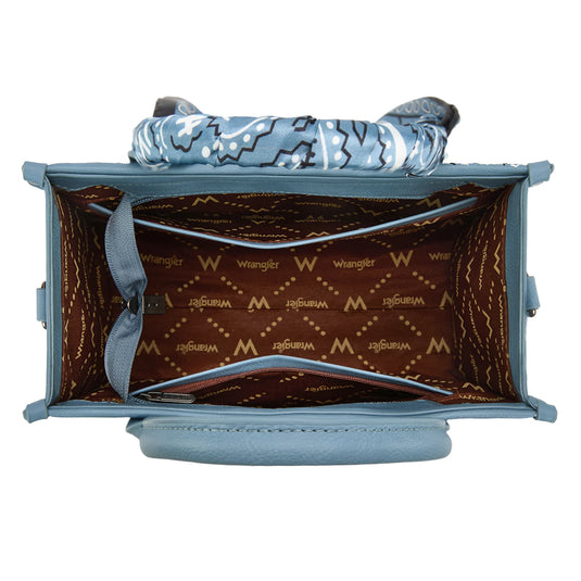 WG331-8120SJN - Wrangler Bandana Paisley Print Tote/Crossbody - Jean
