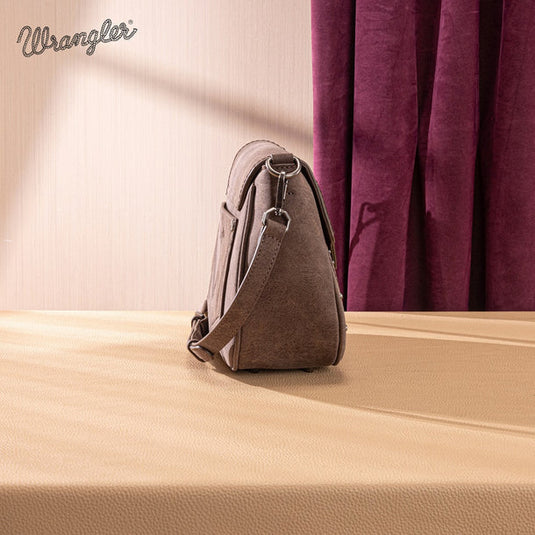 WG333-2003CF - Wrangler Aztec Saddle Crossbody Bag - Coffee