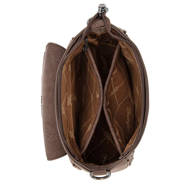 Load image into Gallery viewer, WG333-2003CF - Wrangler Aztec Saddle Crossbody Bag - Coffee
