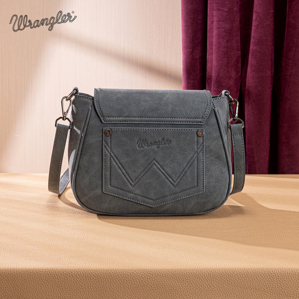 Load image into Gallery viewer, WG333-2003JN - Wrangler Aztec Saddle Crossbody Bag - Jean
