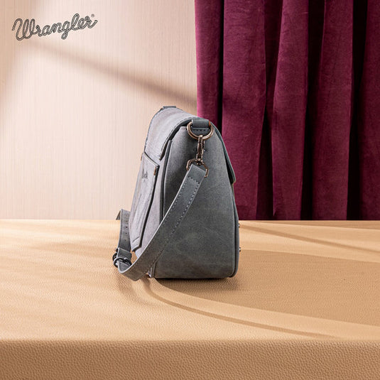WG333-2003JN - Wrangler Aztec Saddle Crossbody Bag - Jean