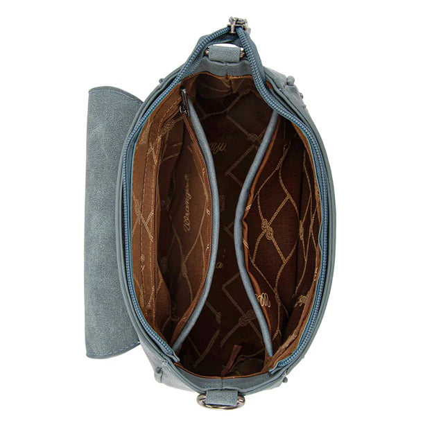 Load image into Gallery viewer, WG333-2003JN - Wrangler Aztec Saddle Crossbody Bag - Jean

