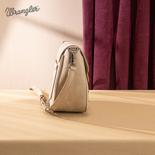WG333-2003TN - Wrangler Aztec Saddle Crossbody Bag - Tan