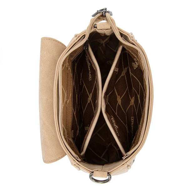 Load image into Gallery viewer, WG333-2003TN - Wrangler Aztec Saddle Crossbody Bag - Tan
