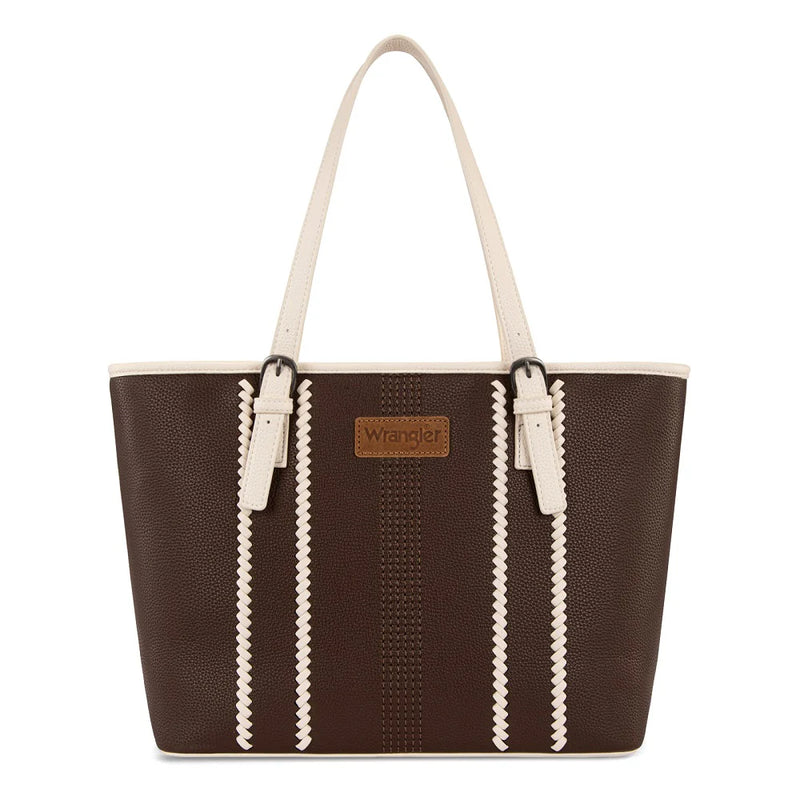 Load image into Gallery viewer, WG336-2002CF-BG - Wrangler Braided Tote Shoulder Bag - Coffee-Beige
