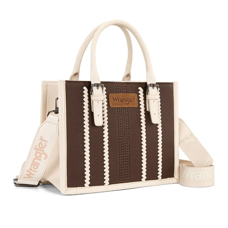 Load image into Gallery viewer, WG336-8120SCF-BG - Wrangler Braided Tote Bag - Coffee-Beige
