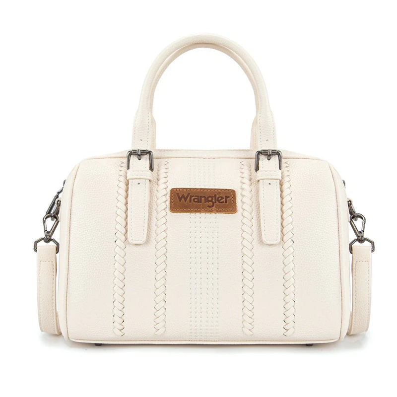 Load image into Gallery viewer, WG336-9013BG - Wrangler Braided Crossbody Boston Bag - Beige
