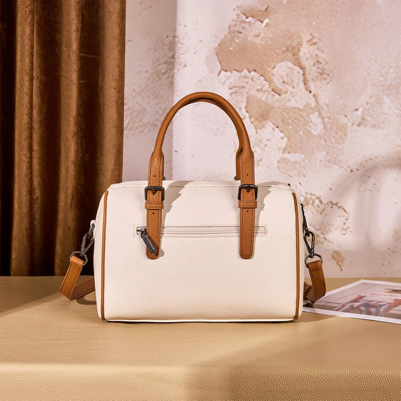 Load image into Gallery viewer, WG336-9013BG-BR - Wrangler Braided Crossbody Boston Bag - Beige-Brown
