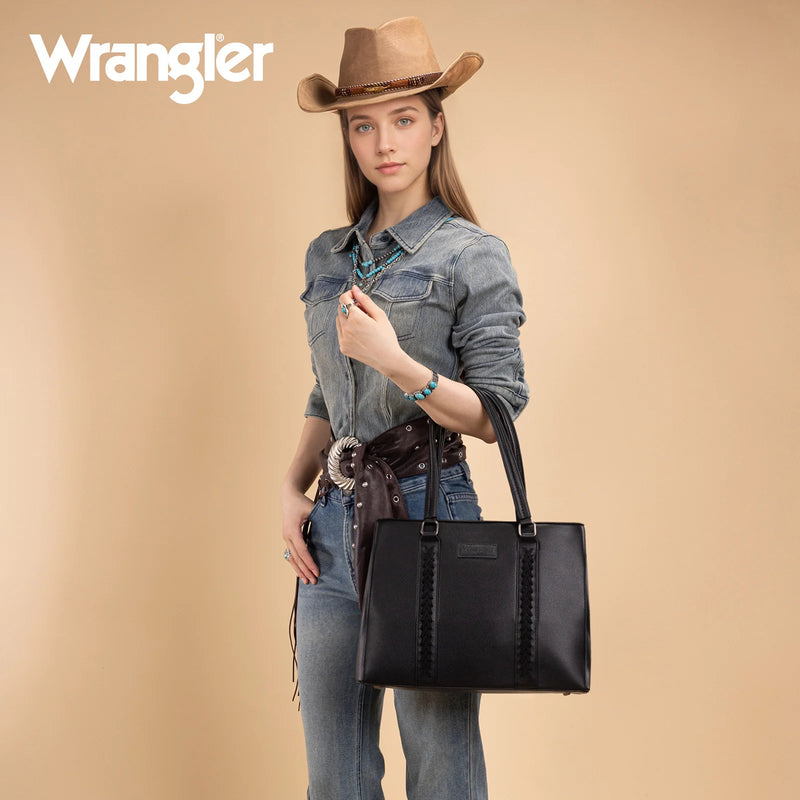Load image into Gallery viewer, WG387-8119BK - Wrangler Dual Compartment Carry-All Tote - Black
