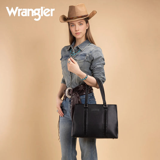 WG387-8119BK - Wrangler Dual Compartment Carry-All Tote - Black