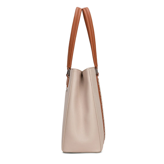 WG387-8119BR-TN - Wrangler Dual Compartment Carry-All Tote - Brown-Tan