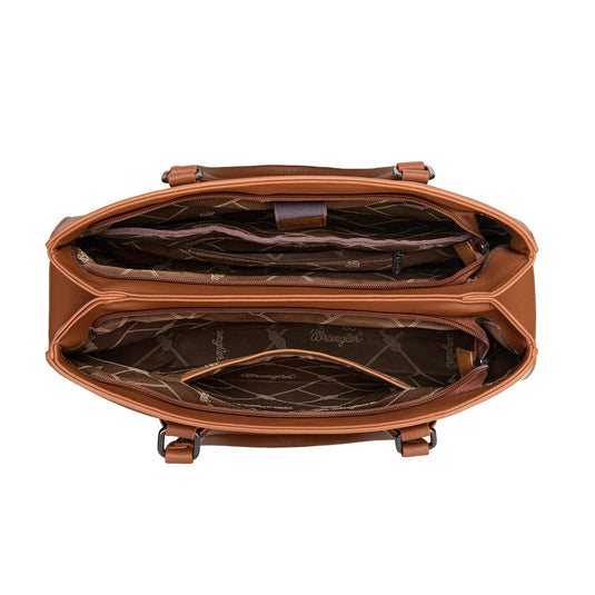 WG387-8119BR - Wrangler Dual Compartment Carry-All Tote - Brown