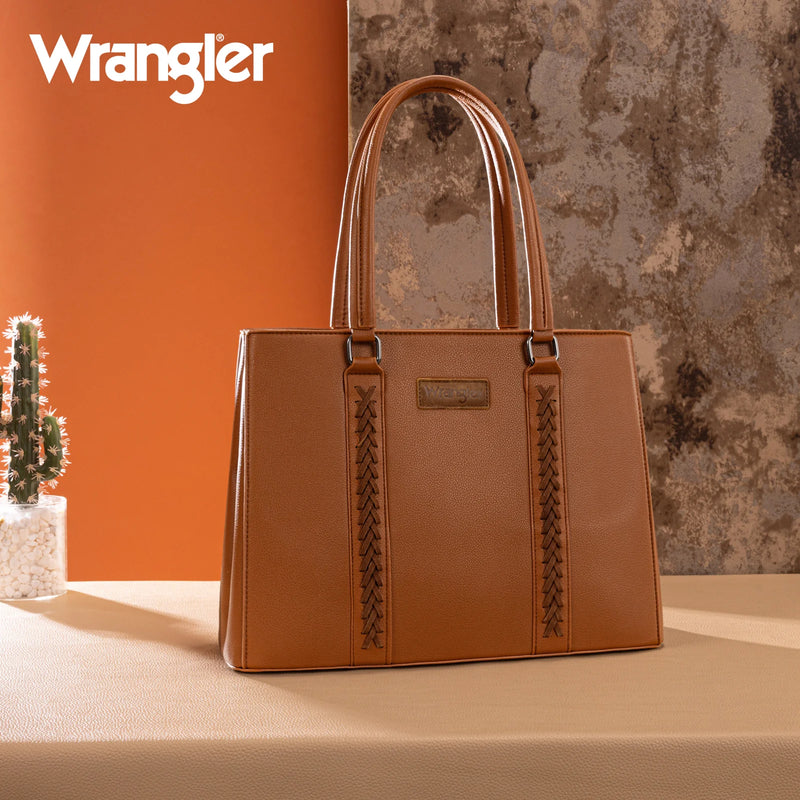 Load image into Gallery viewer, WG387-8119BR - Wrangler Dual Compartment Carry-All Tote - Brown
