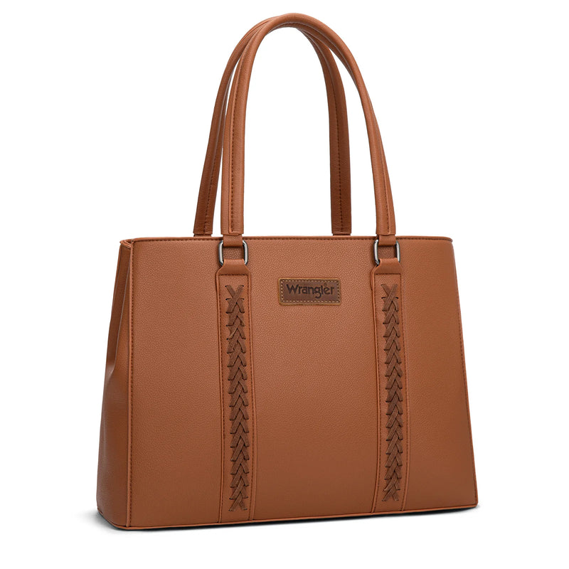 Load image into Gallery viewer, WG387-8119BR - Wrangler Dual Compartment Carry-All Tote - Brown
