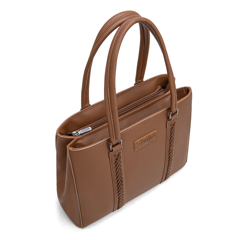 Load image into Gallery viewer, WG387-8119DBR - Wrangler Dual Compartment Carry-All Tote - Dark Brown
