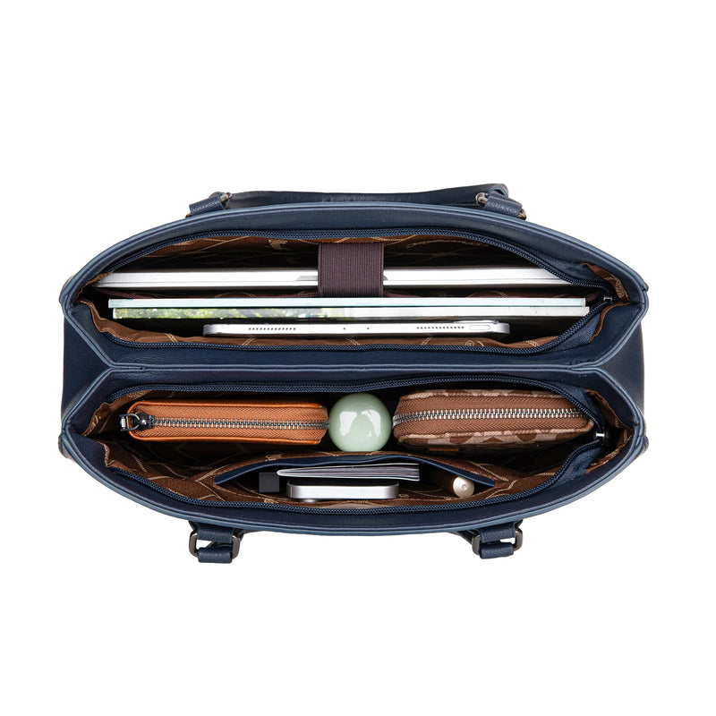 Load image into Gallery viewer, WG387-8119NY - Wrangler Dual Compartment Carry-All Tote - Navy
