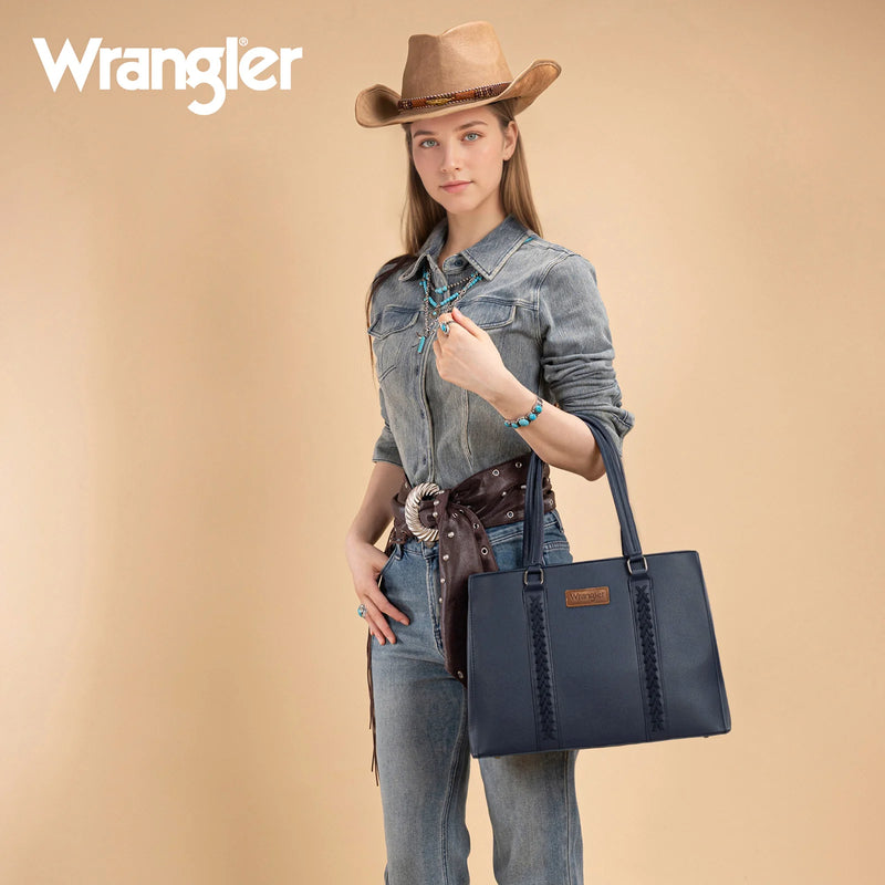 Load image into Gallery viewer, WG387-8119NY - Wrangler Dual Compartment Carry-All Tote - Navy
