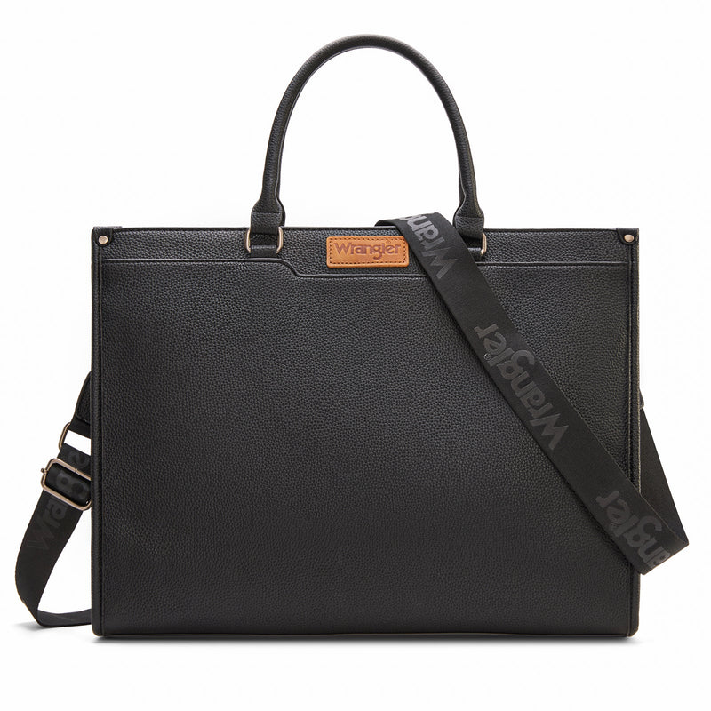Load image into Gallery viewer, WG389-8119BK - Wrangler Carry-All Large Tote Work Tote /Crossbody - Black
