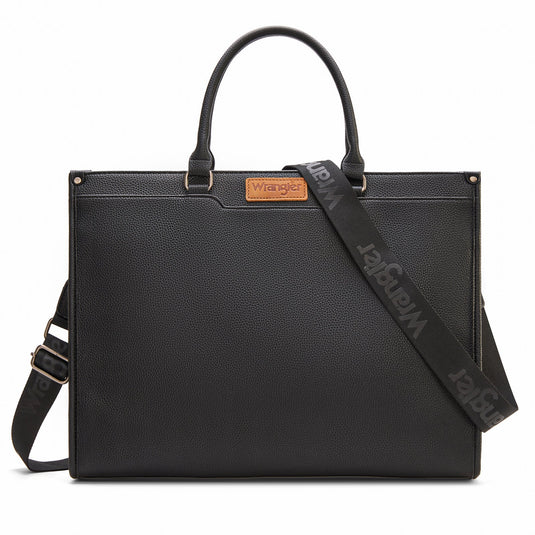 WG389-8119BK - Wrangler Carry-All Large Tote Work Tote /Crossbody - Black
