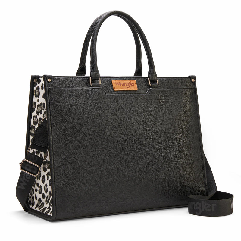 Load image into Gallery viewer, WG389-8119BK - Wrangler Carry-All Large Tote Work Tote /Crossbody - Black

