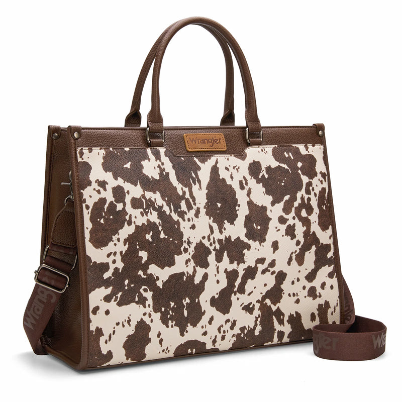 Load image into Gallery viewer, WG389-8119COW-CF - Wrangler Carry-All Large Tote Work Tote /Crossbody - Cow-Coffee
