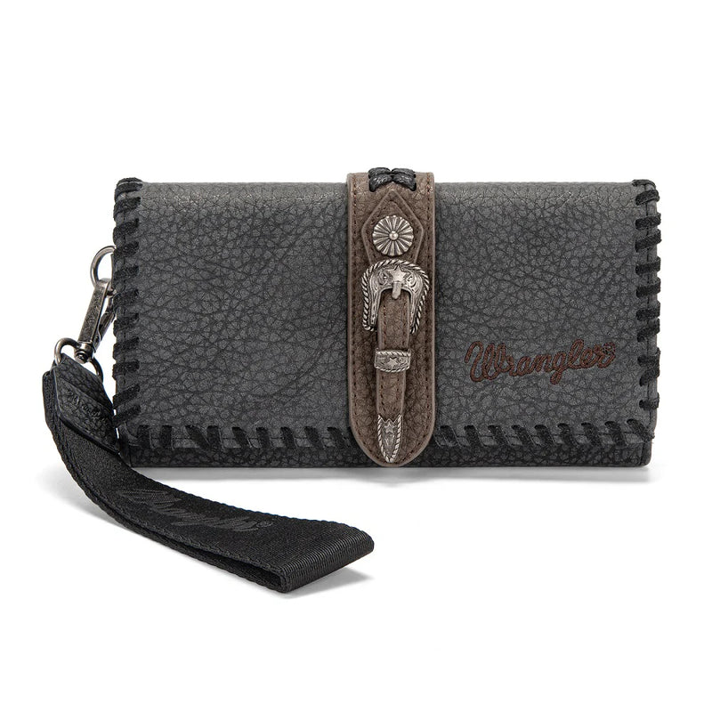 Load image into Gallery viewer, WG454-W018BK - Wrangler Western Buckle RFID Wallet - Black
