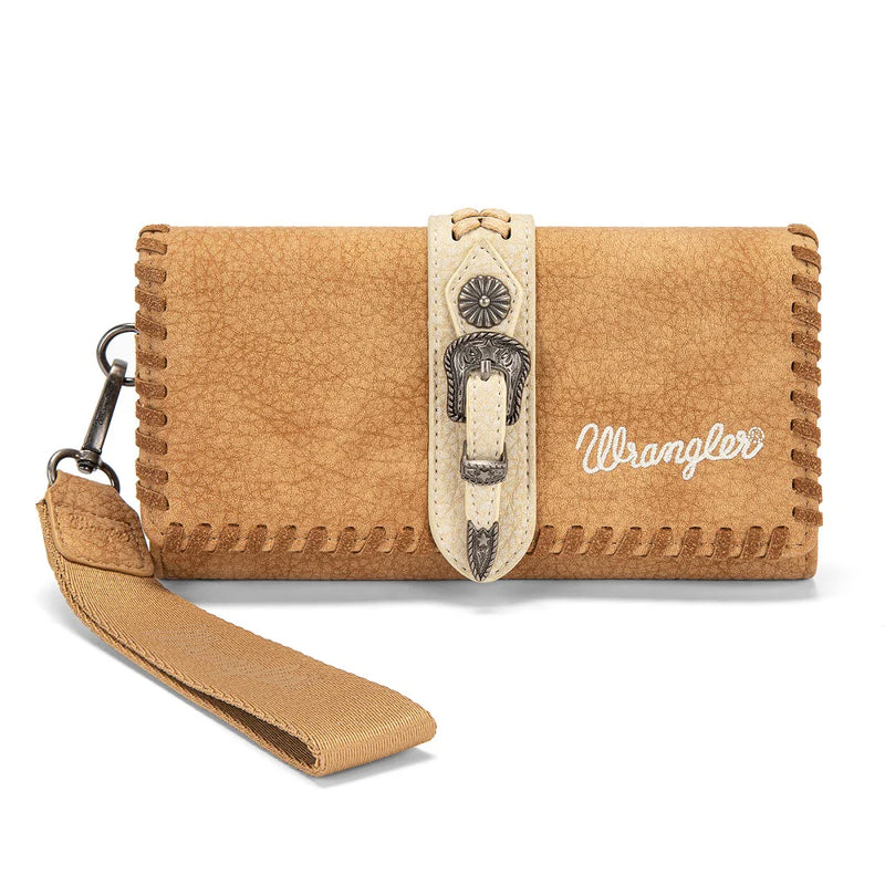 Load image into Gallery viewer, WG454-W018BR - Wrangler Western Buckle RFID Wallet - Brown
