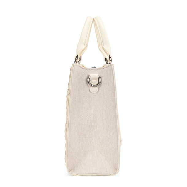Load image into Gallery viewer, WG456-8120TN - Wrangler Western Contrast Stitch Chevron Tote Bag - Tan
