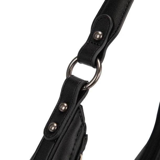 Load image into Gallery viewer, WG456-818BK - Wrangler Western Contrast Stitch Chevron Hobo Shoulder Bag - Black
