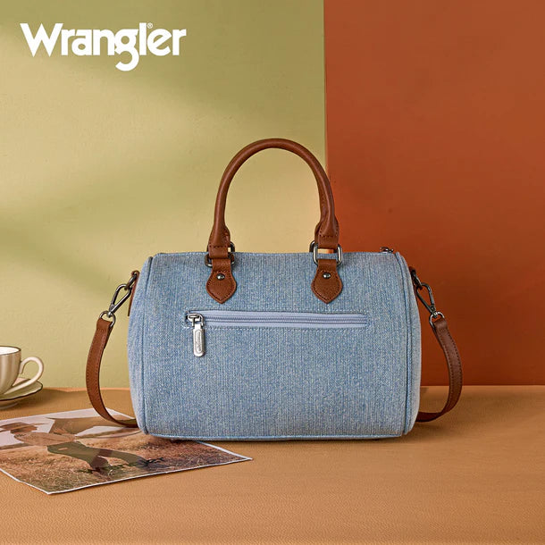 Load image into Gallery viewer, WG458-51102JN - Wrangler Jean Western Rhinestone Denim Boston Bag/Crossbody
