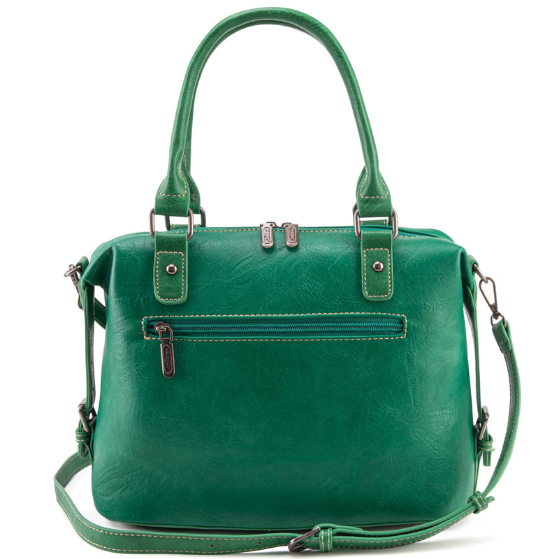 Load image into Gallery viewer, WG48-S5110ADGN - Wrangler Buckle Classic Barrel Satchel -Dark Green
