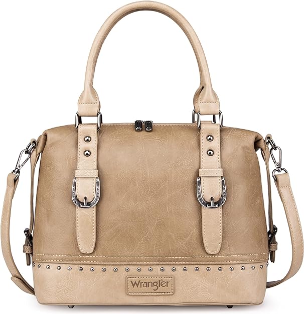 Load image into Gallery viewer, WG48-S5110KH - Wrangler Buckle Classic Barrel Satchel Khaki
