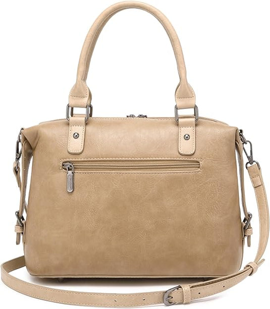 WG48-S5110KH - Wrangler Buckle Classic Barrel Satchel Khaki