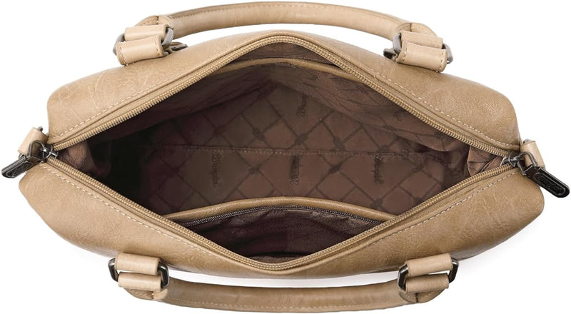 Load image into Gallery viewer, WG48-S5110KH - Wrangler Buckle Classic Barrel Satchel Khaki
