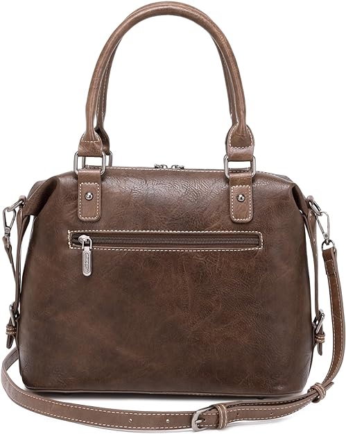 WG48-S5110CF - Wrangler Buckle Classic Barrel Satchel - Coffee