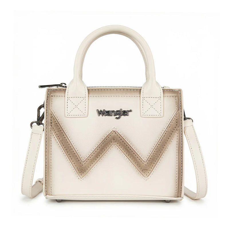 Load image into Gallery viewer, WG480-518BG - Wrangler Chevron Stitch Tote Crossbody Bag - Beige
