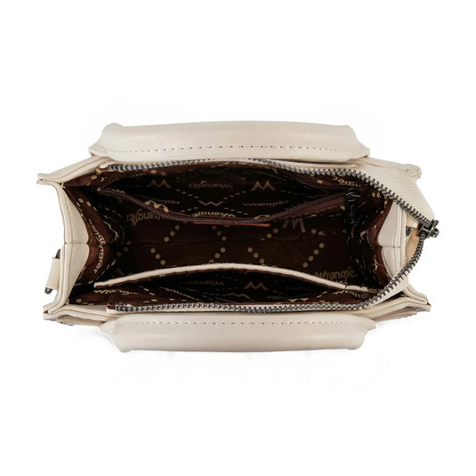 WG480-518BG - Wrangler Chevron Stitch Tote Crossbody Bag - Beige
