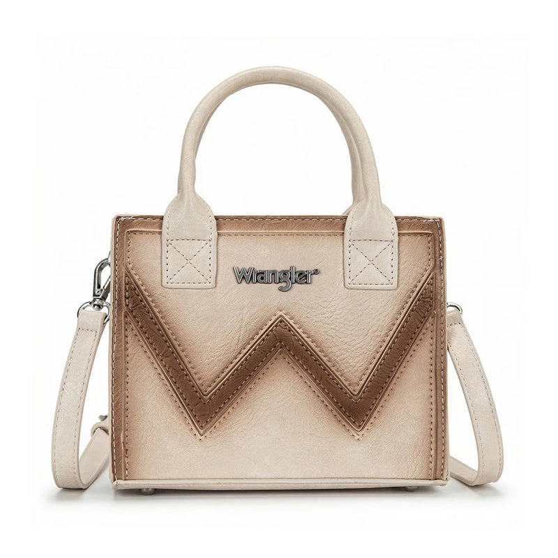 Load image into Gallery viewer, WG480-518TN - Wrangler Chevron Stitch Tote Crossbody Bag - Tan
