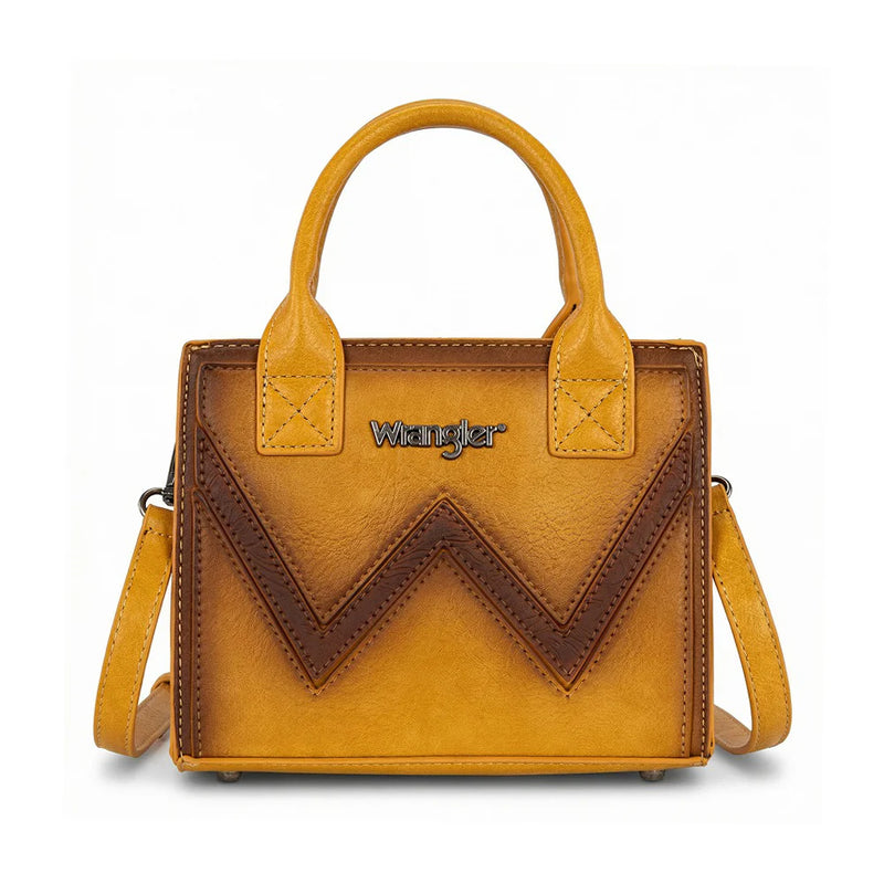 Load image into Gallery viewer, WG480-518YL - Wrangler Chevron Stitch Tote Crossbody Bag - Yellow
