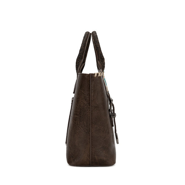Load image into Gallery viewer, WG529-2002CF - Wrangler Western Embroidery Tote Bag - Coffee
