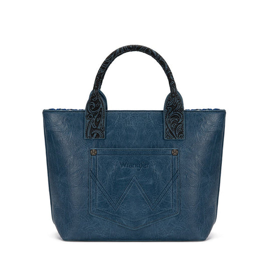 WG529-2002NY - Wrangler Western Embroidery Tote Bag - Navy