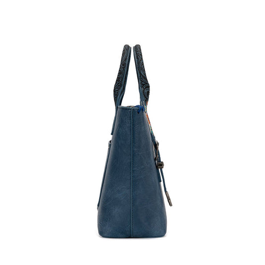 WG529-2002NY - Wrangler Western Embroidery Tote Bag - Navy