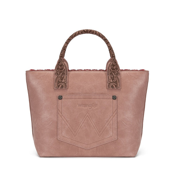 Load image into Gallery viewer, WG529-2002PK - Wrangler Western Embroidery Tote Bag - Pink
