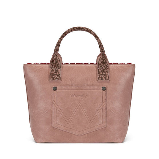 WG529-2002PK - Wrangler Western Embroidery Tote Bag - Pink