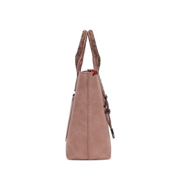 Load image into Gallery viewer, WG529-2002PK - Wrangler Western Embroidery Tote Bag - Pink
