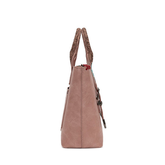 WG529-2002PK - Wrangler Western Embroidery Tote Bag - Pink