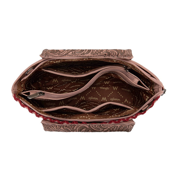 Load image into Gallery viewer, WG529-2002PK - Wrangler Western Embroidery Tote Bag - Pink
