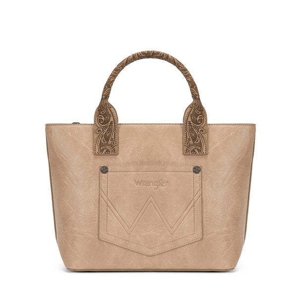 Load image into Gallery viewer, WG529-2002TN - Wrangler Western Embroidery Tote Bag - Tan
