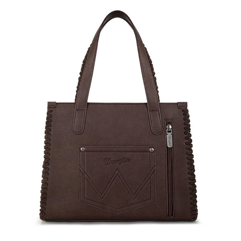 Load image into Gallery viewer, WG60G-8317DBR - Wrangler Vintage Retro Cowboy Print Concealed Carry Satchel/Crossbody
