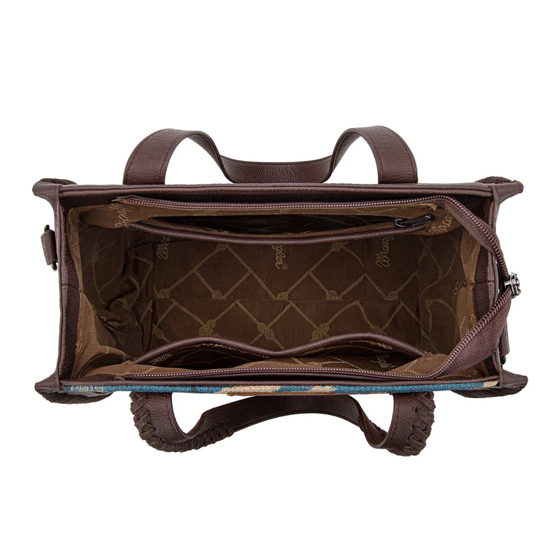 Load image into Gallery viewer, WG60G-8317JN - Wrangler Vintage Retro Cowboy Print Concealed Carry Satchel/Crossbody
